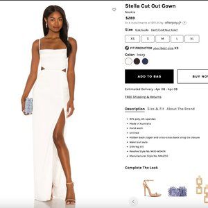 Nookie Stella Cut Out Gown BNWT